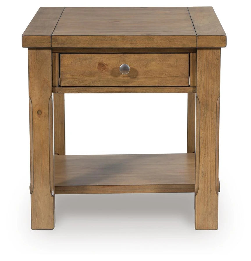 T539-3 Vandenmore Wooden End Table - Medium Brown | Signature Design By Ashley