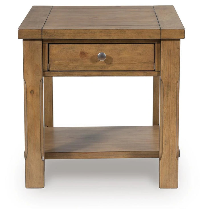 T539-3 Vandenmore Wooden End Table - Medium Brown | Signature Design By Ashley