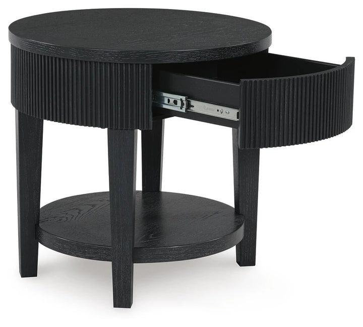 T551-6 Marstream Wooden End Table - Black | Signature Design By Ashley
