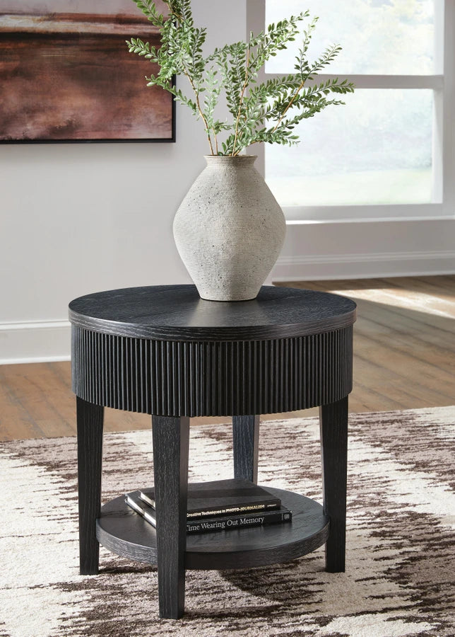 T551-6 Marstream Wooden End Table - Black | Signature Design By Ashley