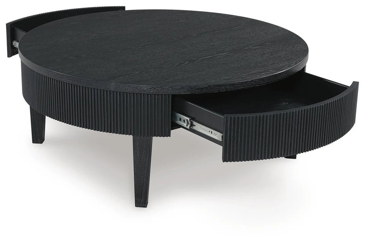 T551-8 Marstream Wooden Coffee Table - Black | Signature Design By Ashley