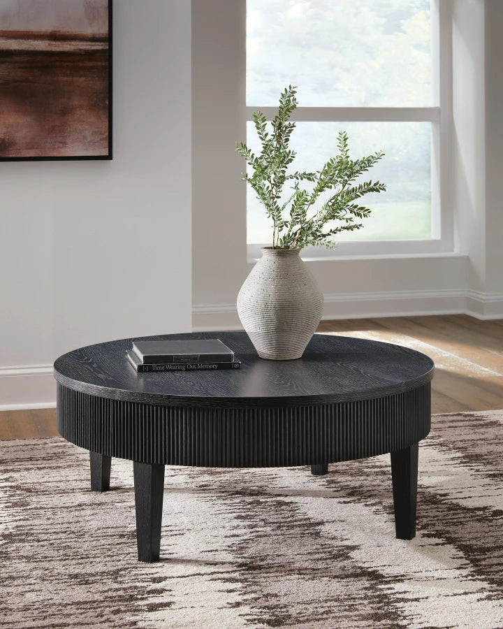 T551-8 Marstream Wooden Coffee Table - Black | Signature Design By Ashley