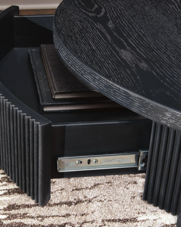 T551-8 Marstream Wooden Coffee Table - Black | Signature Design By Ashley