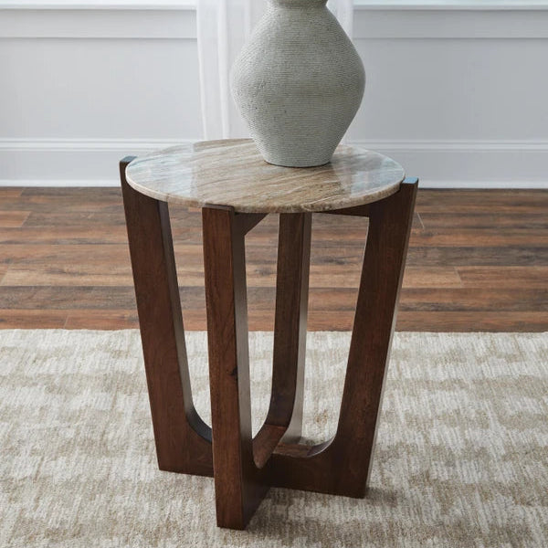 T667-6 Tanidore End Table With Marble Top - Warm Brown | Signature Design By Ashley