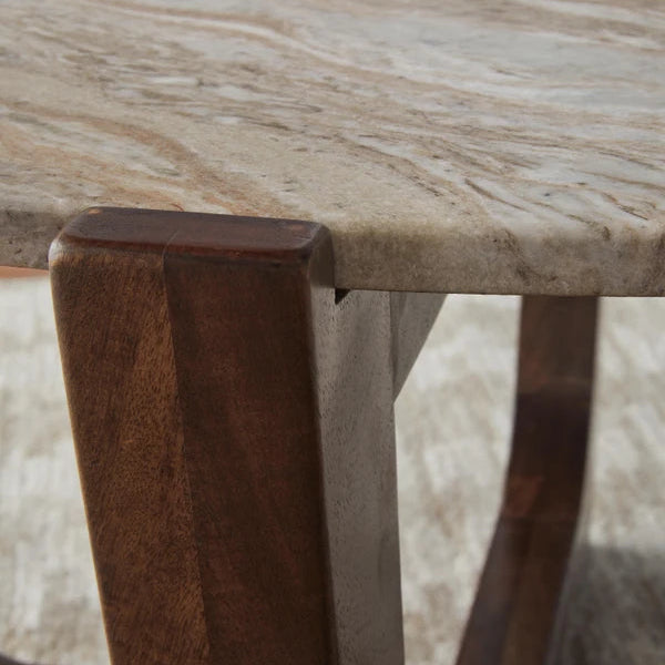 T667-6 Tanidore End Table With Marble Top - Warm Brown | Signature Design By Ashley