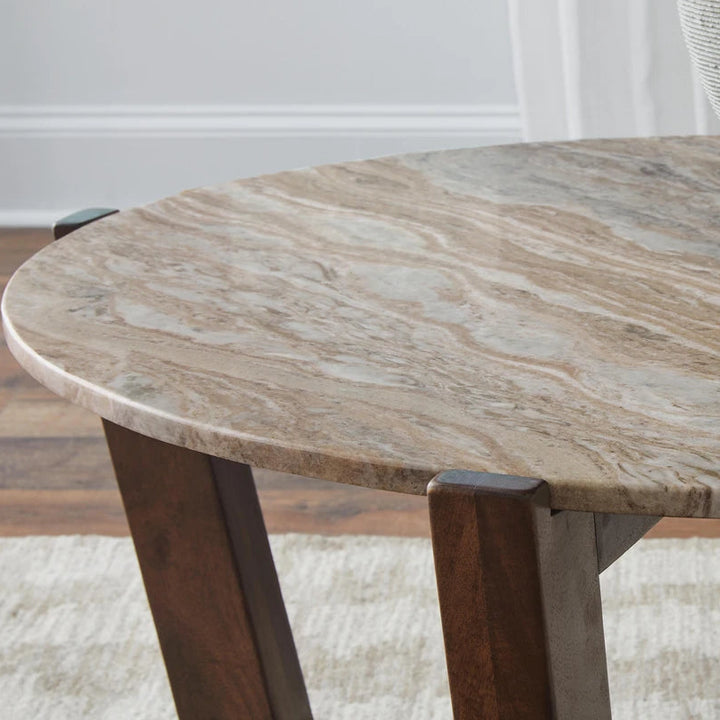 T667-8 Tanidore Coffee Table With Marble Top - Warm Brown | Signature Design By Ashley