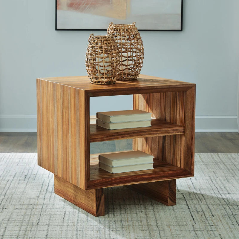 T690-2 Dressonni Wooden End Table - Brown | Signature Design By Ashley