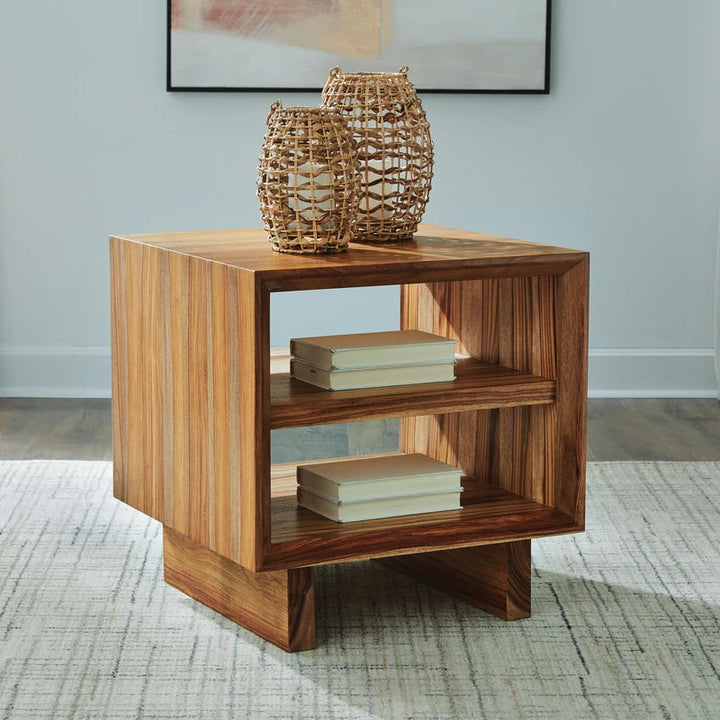 T690-2 Dressonni Wooden End Table - Brown | Signature Design By Ashley