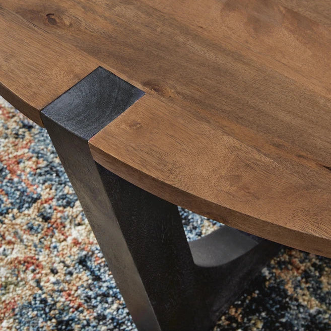 T726-8 Hanneforth Wooden Coffee Table - Brown/ Black | Signature Design By Ashley