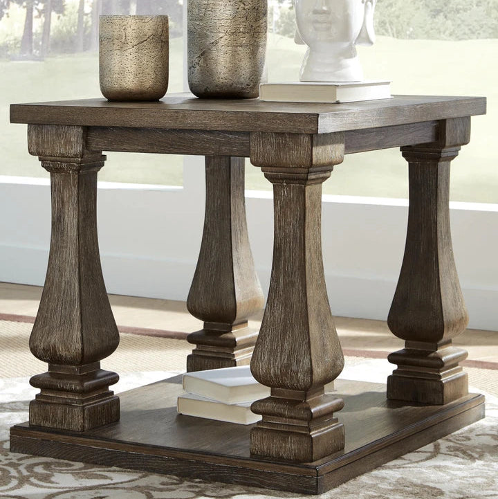 T776-3 Johnelle Wooden End Table - Grey | Signature Design By Ashley