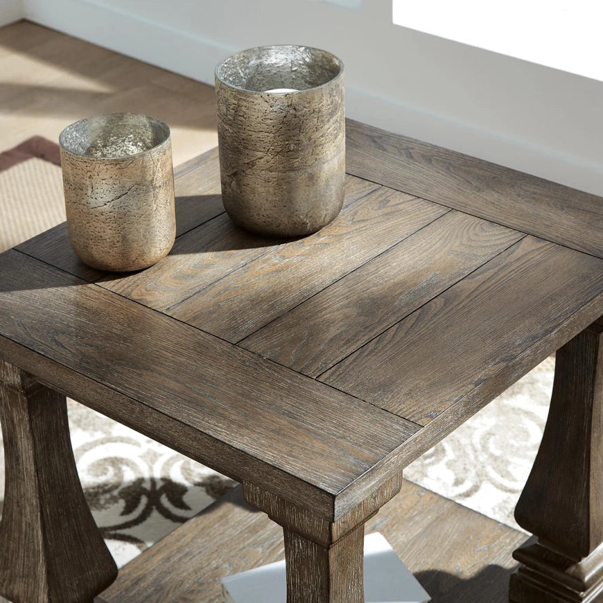 T776-3 Johnelle Wooden End Table - Grey | Signature Design By Ashley