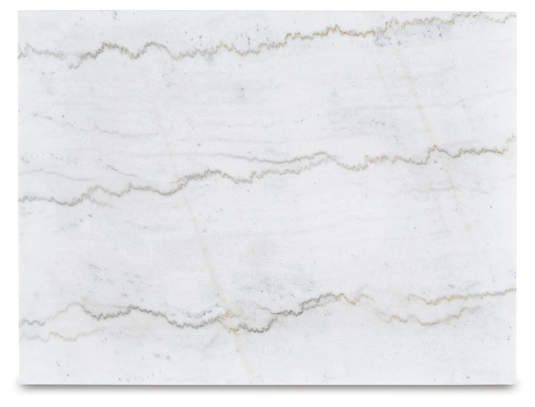 T789-1 Loyaska Wooden Coffee Table With Marble Top - Brown/ Ivory | Signature Design By Ashley