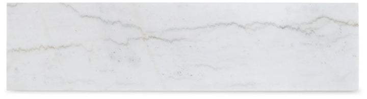 T789-4 Loyaska Wooden Sofa Table With Marble Top - Brown/ Ivory | Signature Design By Ashley