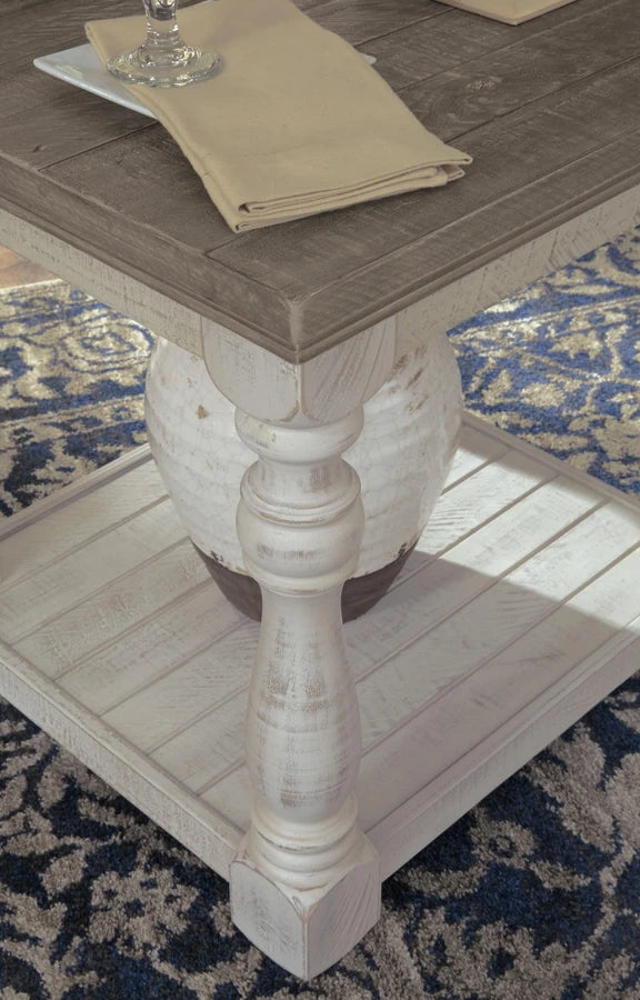 T814-3 Havalance Wooden End Table - Grey/ White | Signature Design By Ashley