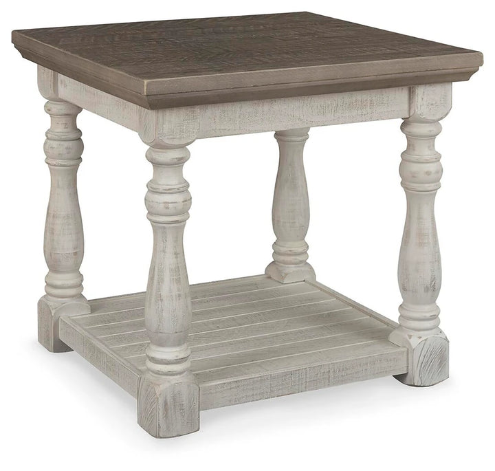 T814-3 Havalance Wooden End Table - Grey/ White | Signature Design By Ashley