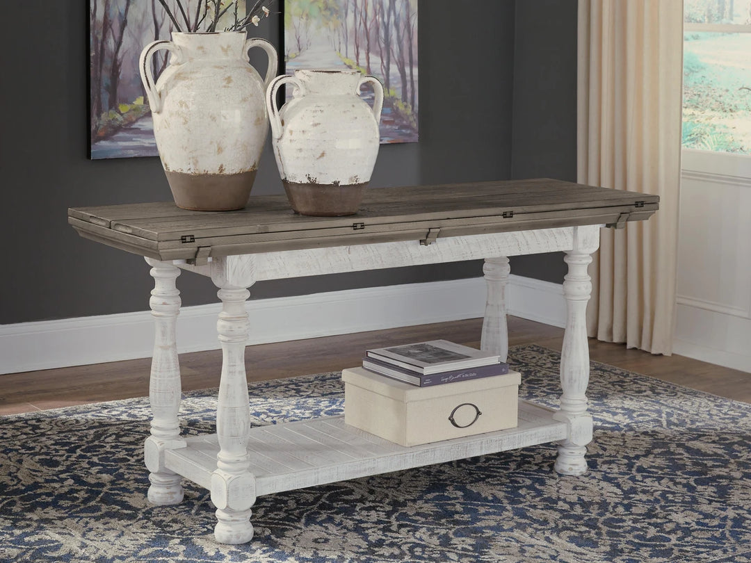 T814-4 Havalance Flip Top Sofa/ Console Table - Grey/ White | Signature Design By Ashley