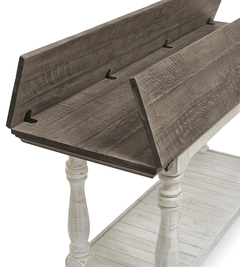 T814-4 Havalance Flip Top Sofa/ Console Table - Grey/ White | Signature Design By Ashley