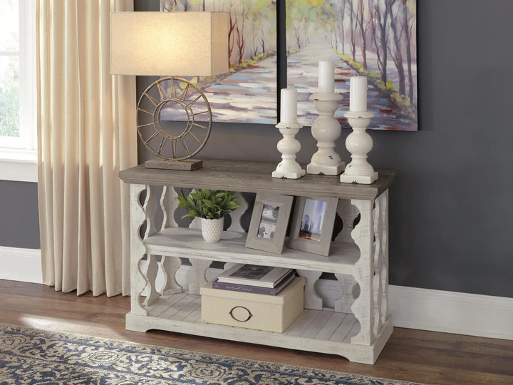 T814-5 Havalance Wooden Sofa/ Console Table - Grey/ White | Signature Design By Ashley