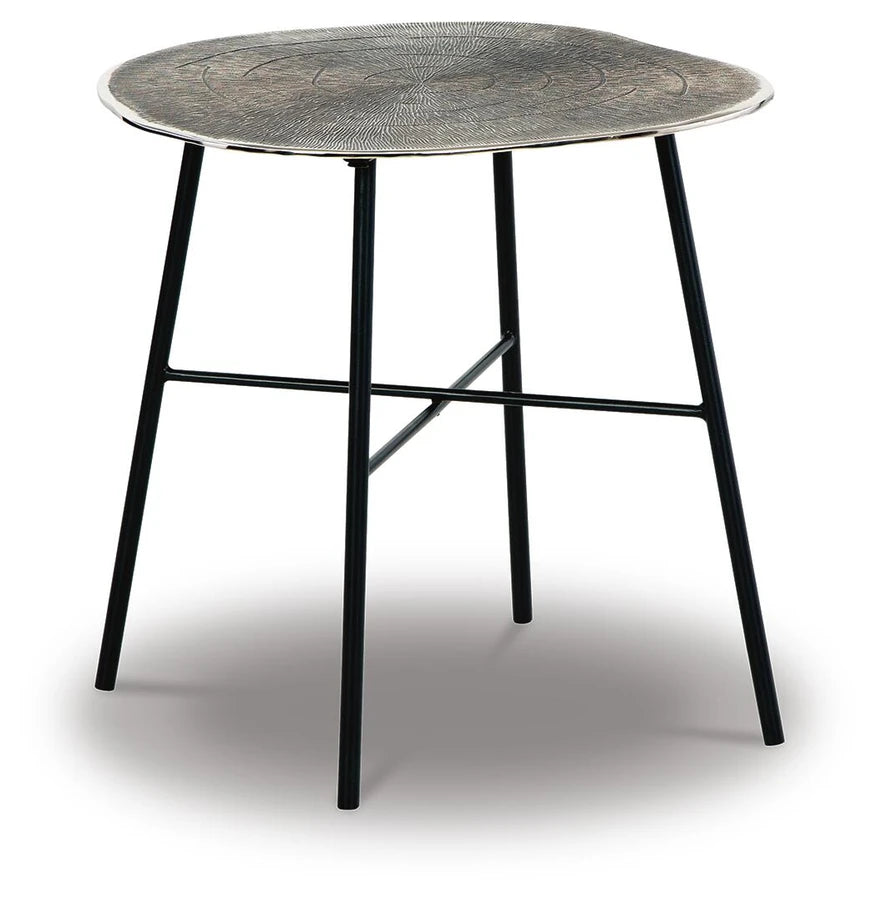 T836-6 Laverford End Table - Chrome/ Black | Signature Design By Ashley