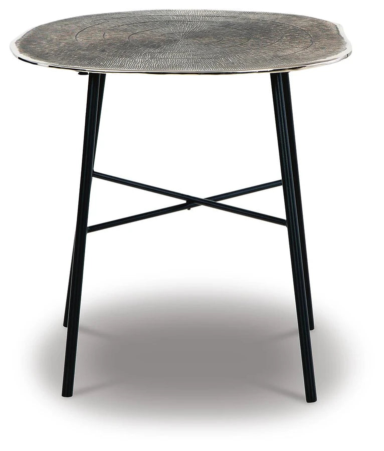 T836-6 Laverford End Table - Chrome/ Black | Signature Design By Ashley