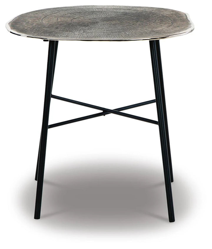 T836-6 Laverford End Table - Chrome/ Black | Signature Design By Ashley