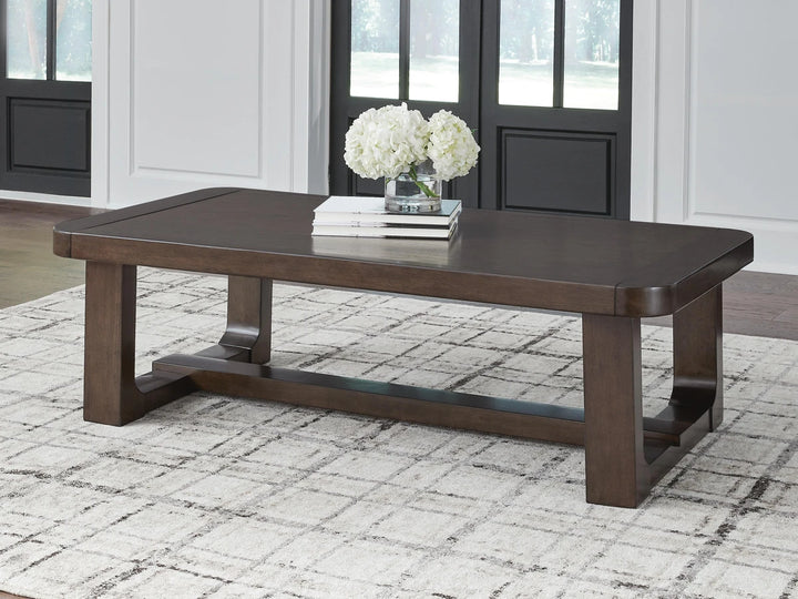 T856-1 Breckington Wooden Coffee Table - Dark Brown | Signature Design By Ashley