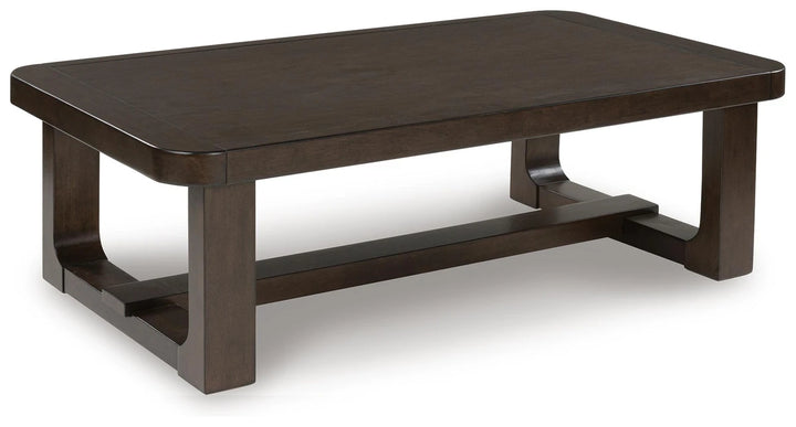 T856-1 Breckington Wooden Coffee Table - Dark Brown | Signature Design By Ashley