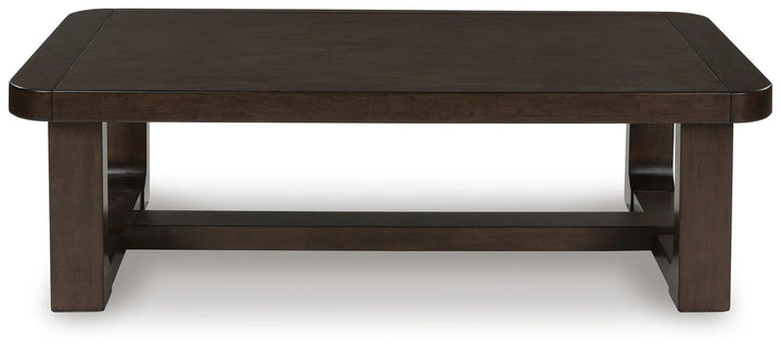T856-1 Breckington Wooden Coffee Table - Dark Brown | Signature Design By Ashley