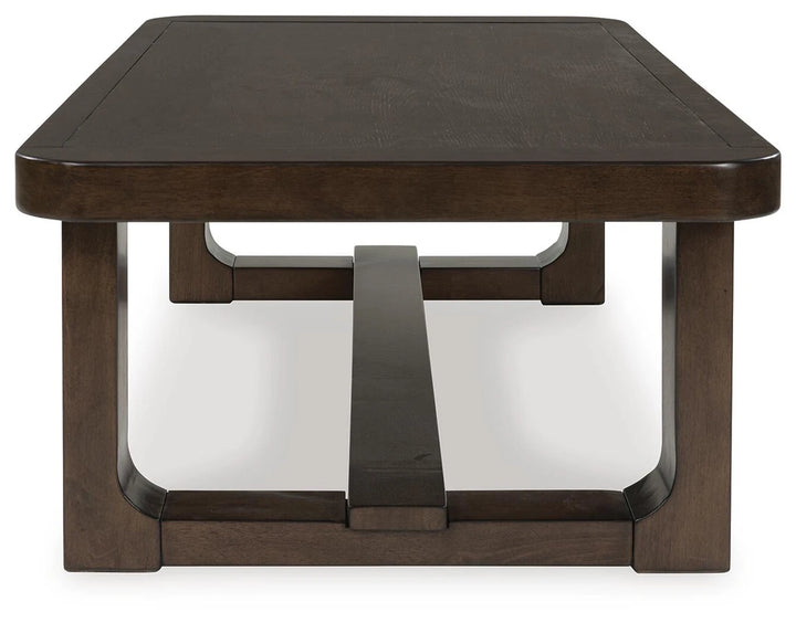 T856-1 Breckington Wooden Coffee Table - Dark Brown | Signature Design By Ashley