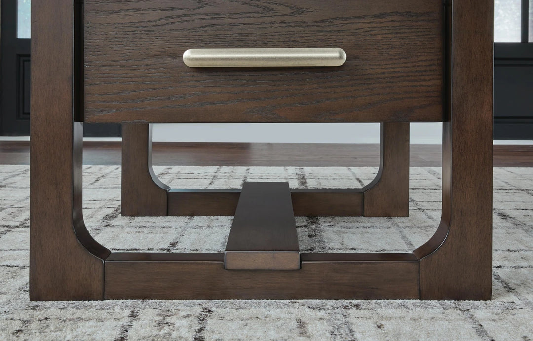 T856-2 Breckington Wooden End Table - Dark Brown | Signature Design By Ashley