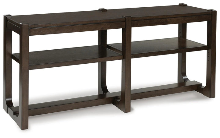 T856-4 Breckington Wooden Sofa Table - Dark Brown | Signature Design By Ashley