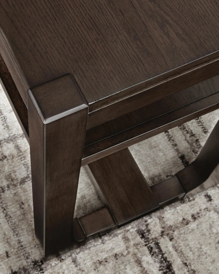 T856-4 Breckington Wooden Sofa Table - Dark Brown | Signature Design By Ashley
