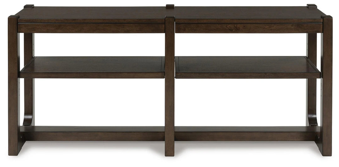 T856-4 Breckington Wooden Sofa Table - Dark Brown | Signature Design By Ashley