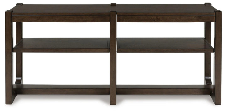 T856-4 Breckington Wooden Sofa Table - Dark Brown | Signature Design By Ashley