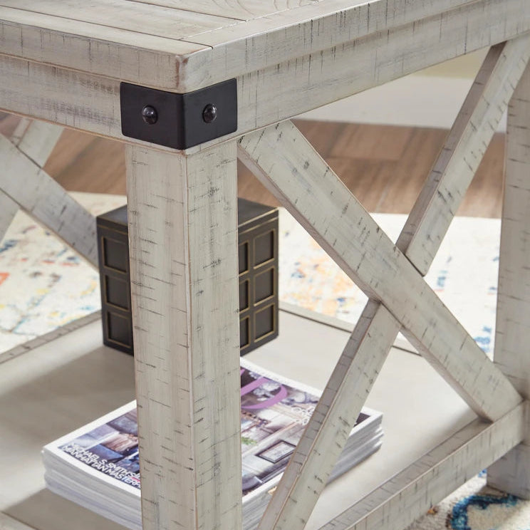 T929-3 Carynhurst End Table - Whitewash | Signature Design By Ashley