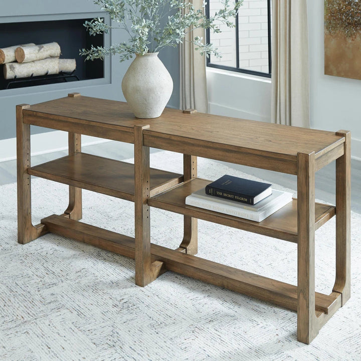 T974-4 Cabalynn Wooden Sofa Table - Light Brown | Signature Design By Ashley