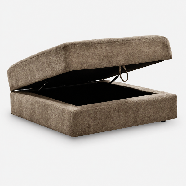 6820711 Camellia-Court Oversized Fabric Upholstered Ottoman With Storage - Coffee | Benchcraft By Ashley