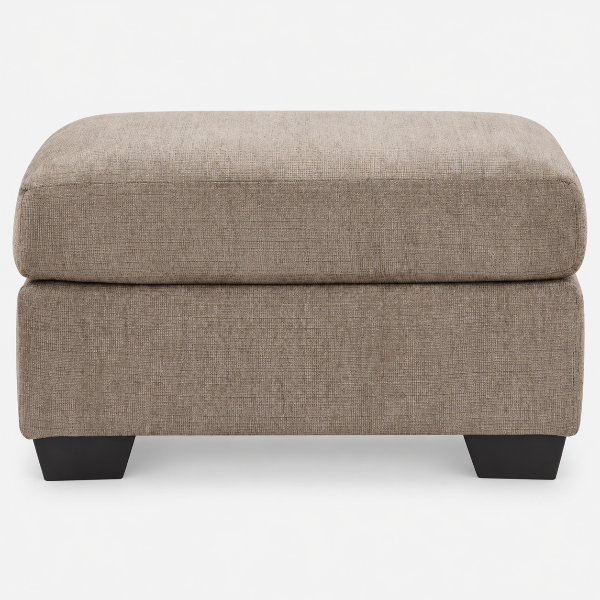 6310214 Loreo Accent Ottoman In Fabric Upholstery - Truffle | Benchcraft By Ashley