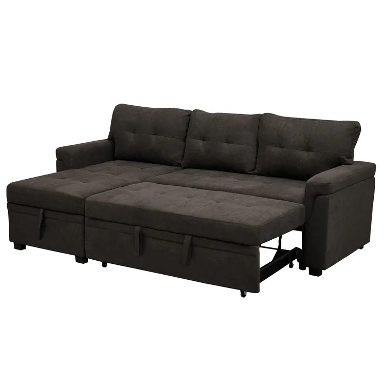 The Trenton Sleeper Sectional Sofa: Stylish, Reversible, and Space-Saving Comfort with Pull-Out Sleeper and Chaise Storage