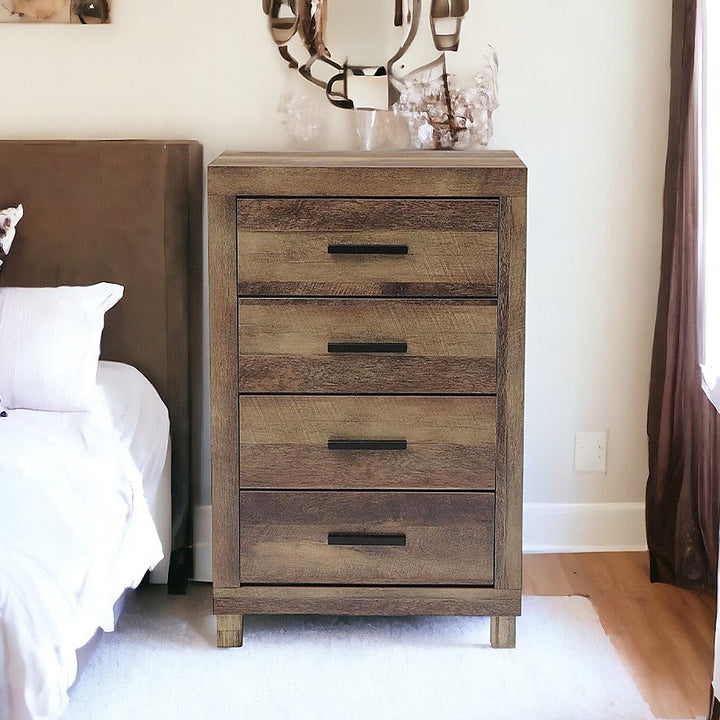 Rowsley 4-Drawer Storage Chest - Brown