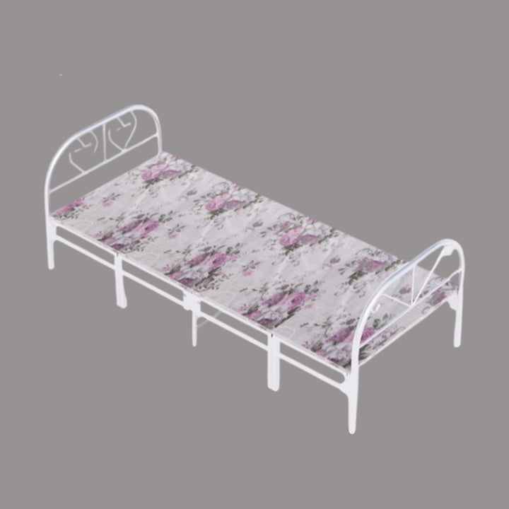 Evan Foldable Metallic Platform Bed Frame (Single Size) - White | In-Store Purchase Only