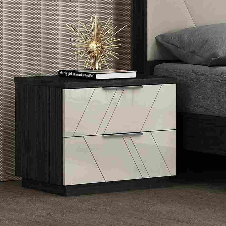 Veronica Nightstand Streamlined Style with High-Tech Functionality