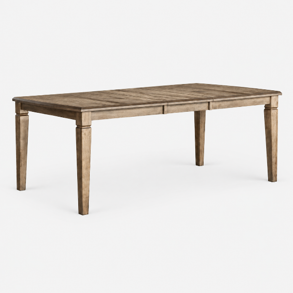 Pearl Solid Wooden Walnut Dining Table With Extension Leaf