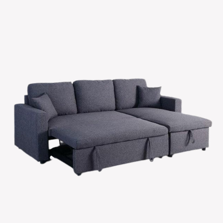 Linda Pull Out Sleeper Sofa With Reversible Chaise - Grey