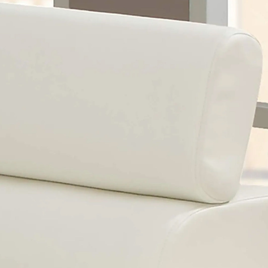 Grayson 3-Seater Sectional Sofa In Leathaire Upholstery - White | Available in LHF/ RHF Configuration