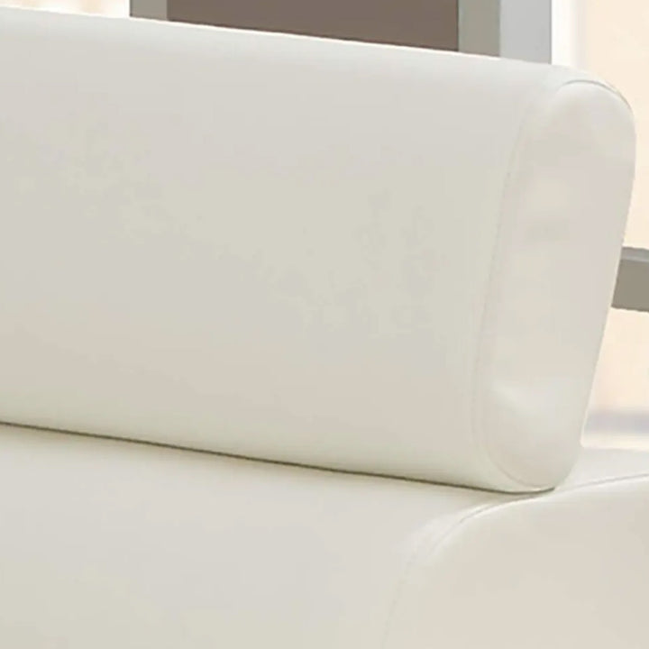 Grayson 3-Seater Sectional Sofa In Leathaire Upholstery - White | Available in LHF/ RHF Configuration
