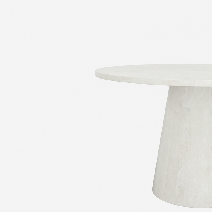 Vigo Solid Wooden White Round Dining Table