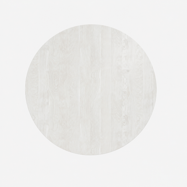 Bunit Solid Wooden White Round Dining Table