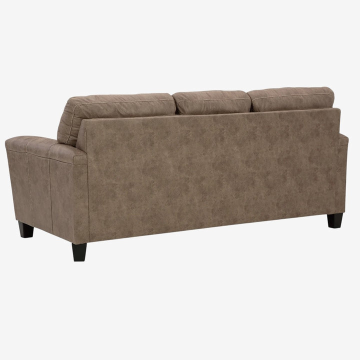 9400438 Navi Stationary Sofa in Leather Upholstery - Fossil | Signature Design By Ashley