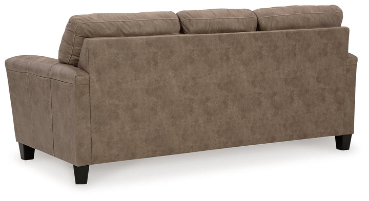 9400438 Navi Stationary Sofa in Leather Upholstery - Fossil | Signature Design By Ashley